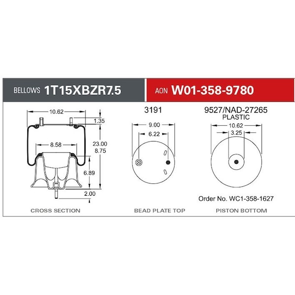 Firestone Air Spring, Suspension Qty 28 W013589780 - main